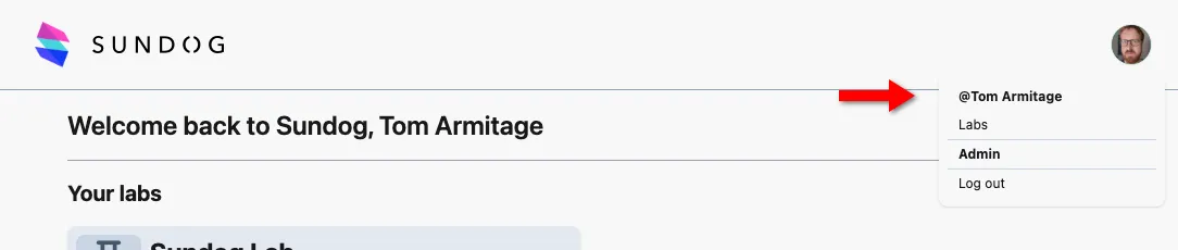 viewing your profile from the main menu
